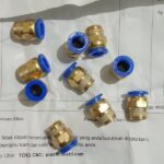Konektor Fitting pneumatic lurus drat 1/4 selang 8 mm PC 8 - 02 KB52