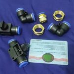 12mm Konektor Fitting pneumatic lurus drat 1/2 " selang 12 mm KF75