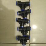 Fitting Pneumatic quick joint connector T Tee Selang 10 mm PE -10 KB66