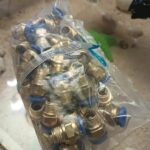 Konektor Fitting pneumatic lurus drat 1/4 selang 10 mm PC 10 - 02 KB51