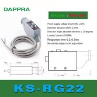 Contrast Scanner eye Color Mark Sensor Hijau Merah KS-RG22 OE23 untuk aplikasi otomasi industri CONTRAST, SCANNER, EYE