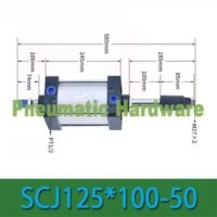 SCJ125X100-50 SCJ125X100 50 SCJ125*100-50 adjustable stroke type Standard cylinder KP86 untuk aplikasi otomasi industri SCJ125, ADJUSTABLE, STROKE