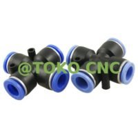 8mm 4 Way Cross Union Pneumatic Tube Push in Quick Fittings Connector untuk aplikasi otomasi industri