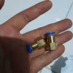 PCF 6-02 Fitting Lurus Pneumatic 6mm female Nepel Selang PCF6-02 KD21