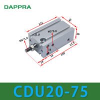 CDU20-75D CDU20 75D Long Stroke Type Double Acting Single Rod Cylinder KR20 untuk aplikasi otomasi industri