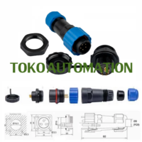 SP13 5 pin 5pin Konetor Water proof cable Aviation Connector SK14 untuk aplikasi otomasi industri