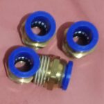 12mm Konektor Fitting pneumatic lurus drat 1/2 " selang 12 mm KF75