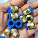 Konektor Fitting pneumatic lurus drat 1/4 selang 8 mm PC 8 - 02 KB52