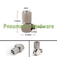 6mm M6 twist joint Fast Quick Fitting Mini Pneumatic Connector KG03 untuk aplikasi otomasi industri