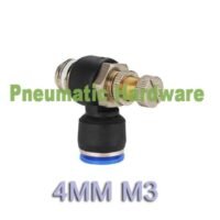 4mm M3 Fitting pneumatic 4 mm Flow Speed Control Valve Controller KF90 untuk aplikasi otomasi industri