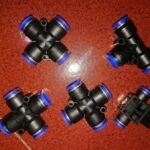 12 mm 4 Way Fitting pneumatic push in Union Model CROSS PZA - 12 KB97