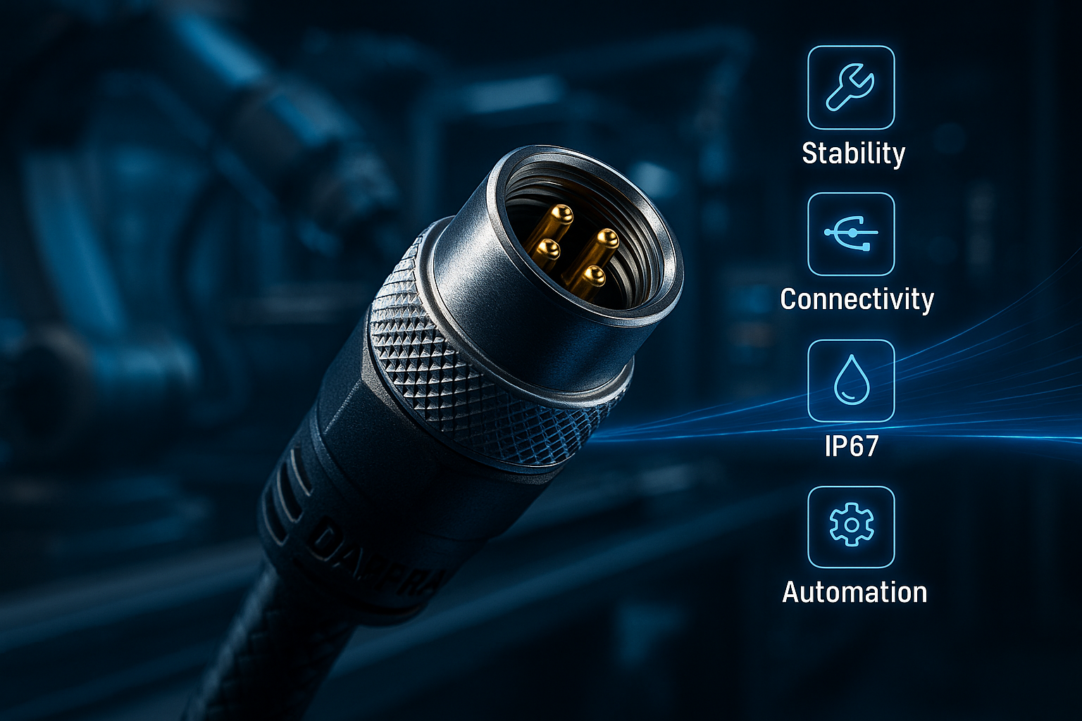 Aplikasi konektor industri pada lini produksi otomatis