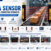 Area Sensor pada sistem conveyor otomatis yang mendeteksi produk menggunakan sinar inframerah untuk meningkatkan efisiensi, akurasi, dan keselamatan dalam otomasi industri.