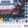 Ilustrasi Area Sensor Through Beam pada sistem sortir otomatis yang mendeteksi produk di conveyor dan mengarahkan barang ke jalur sortir menggunakan PLC dalam sistem otomasi industri.