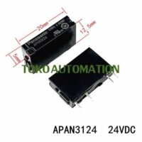 APAN3124 SPST NO 24 VDC 5A PA1A Through Hole Power Relay SJ24