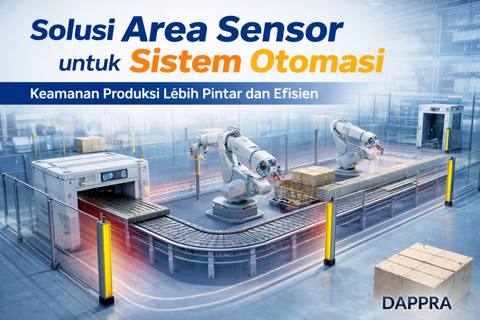 Instalasi Safety Light Curtain atau Area Sensor pada mesin press untuk melindungi operator dari bahaya mesin industri