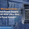 DIN Rail power supply HDR-60 60W ultra slim 52.5mm DAPPRA untuk panel industri dan PLC