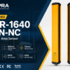 DAPPRA DPR-1640-NPN-NC datasheet cover featuring DPR Series industrial area sensor with 16 beam through beam detection, 40mm pitch and NPN NC output