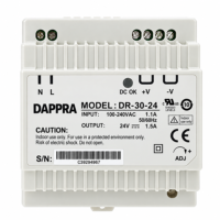 DAPPRA DR-30-24 30W 24V 1.5A Class II DIN Rail Power Supply