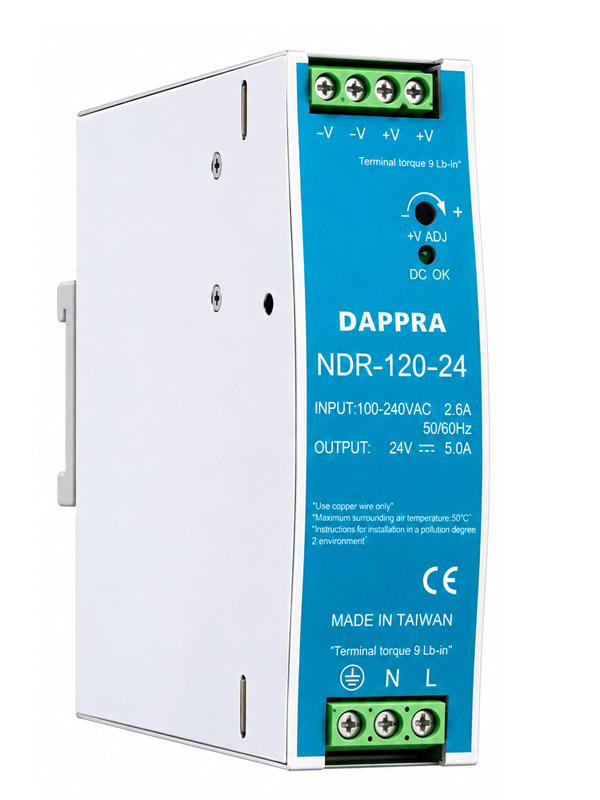 DAPPRA NDR Series Slim DIN Rail Power Supply with Built-in PFC