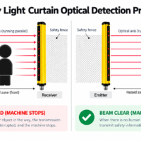 DPC Series safety light curtain industrial area sensor optical detection principle
