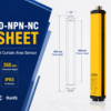DPR-1040-NPN-NC Datasheet Safety Light Curtain Area Sensor with 10 beams, 40 mm optical axis pitch and 360 mm protection height