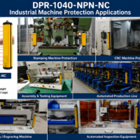 DPR-1040-NPN-NC Safety Light Curtain Area Sensor used for industrial machine protection and automation applications