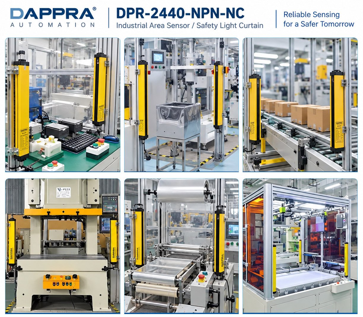 DAPPRA DPR-2440-NPN-NC Industrial Area Sensor Used for Machine Detection and Protection Applications