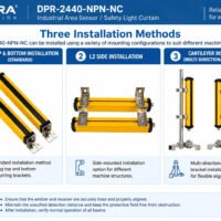 DAPPRA DPR-2440-NPN-NC industrial area sensor installation methods with mounting brackets