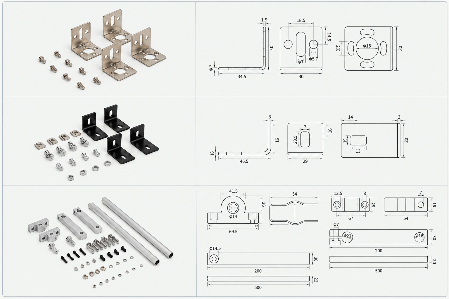 DPR Series Mounting Bracket Dimensions