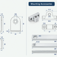 DRM Series Safety Light Curtain Installation Methods and Mounting Dimensions