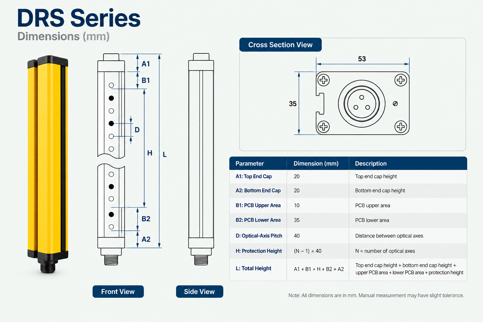 DRS Series Mechanical Dimensions