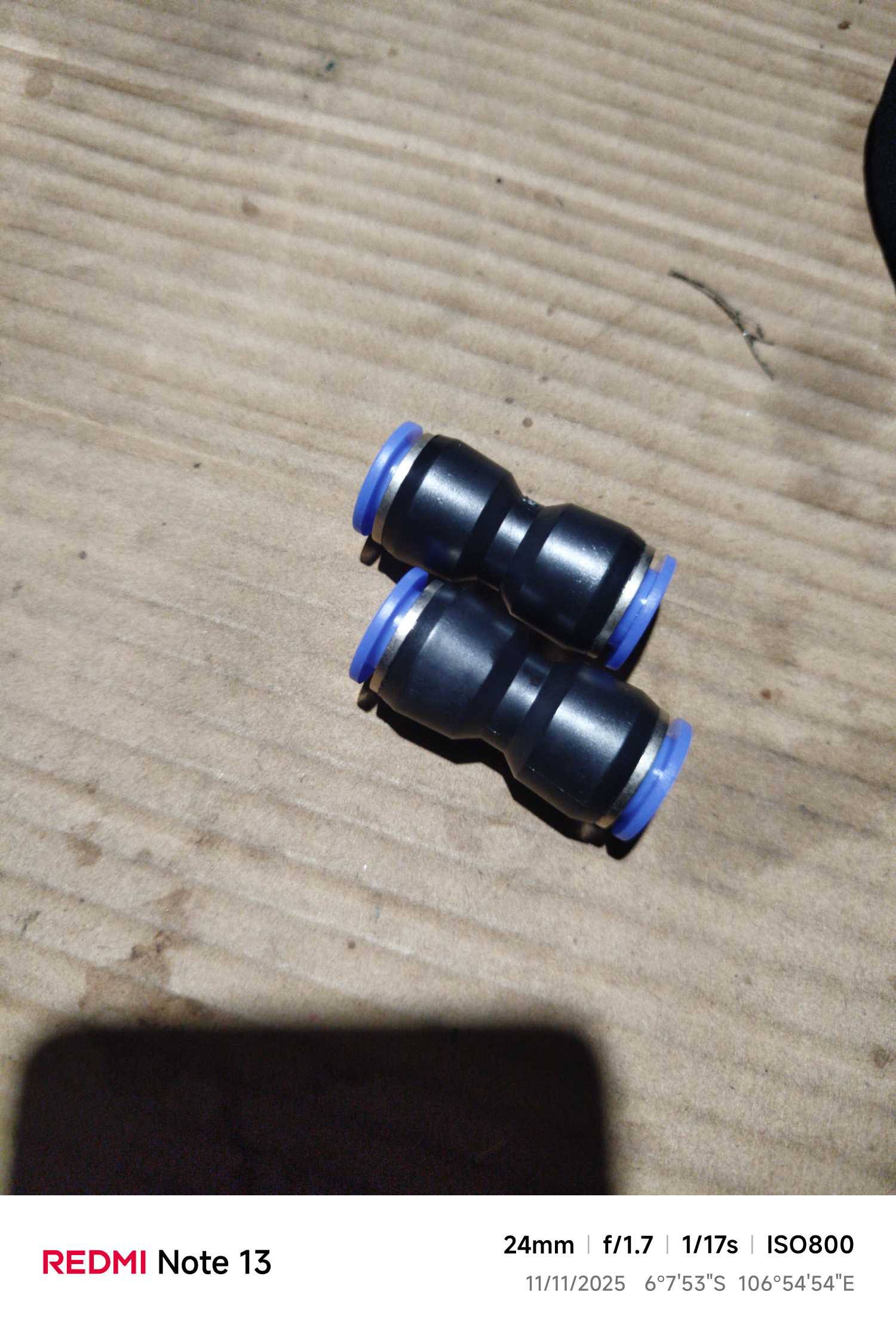 10mm Fitting Pneumatic Lurus Union selang ukuran 10 mm x 10 mm KB69