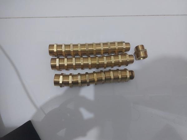 Double nepel double nipple 3/8" x 1/2" drat cowok 3/8 ke drat 1/2 KH12