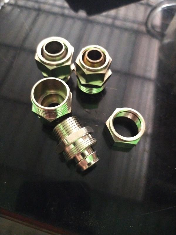 Fitting pneumatic lurus Male Connector Selang 16mm Drat 3/8" KJ22