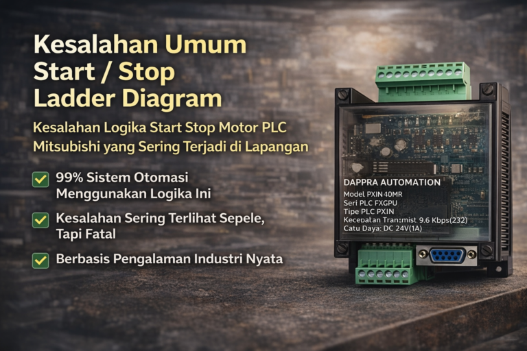Plc Start Stop Process Flowchart Example Kesalahan Umum Start Stop Ladder Diagram PLC Mitsubishi