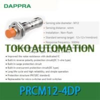 PRCM12-4DP PRCM12 4DP M12 4mm PNP NO Inductive Proximity Sensor SJ55 untuk aplikasi otomasi industri PRCM12, PRCM12, M12