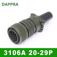 MS3106A20-29P 17 pin male circular connector plug cable mount MIL-DTL-5015 OJ105