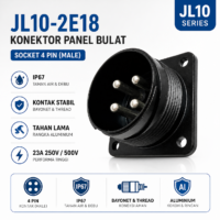 JL10-2E18 4 pin circular power connector panel mount IP67 23A