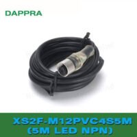 XS2F-M12PVC4S5M NPN LED M12 4PIN 5M Straight Sensor Cable SU17 untuk aplikasi otomasi industri XS2F, NPN, LED