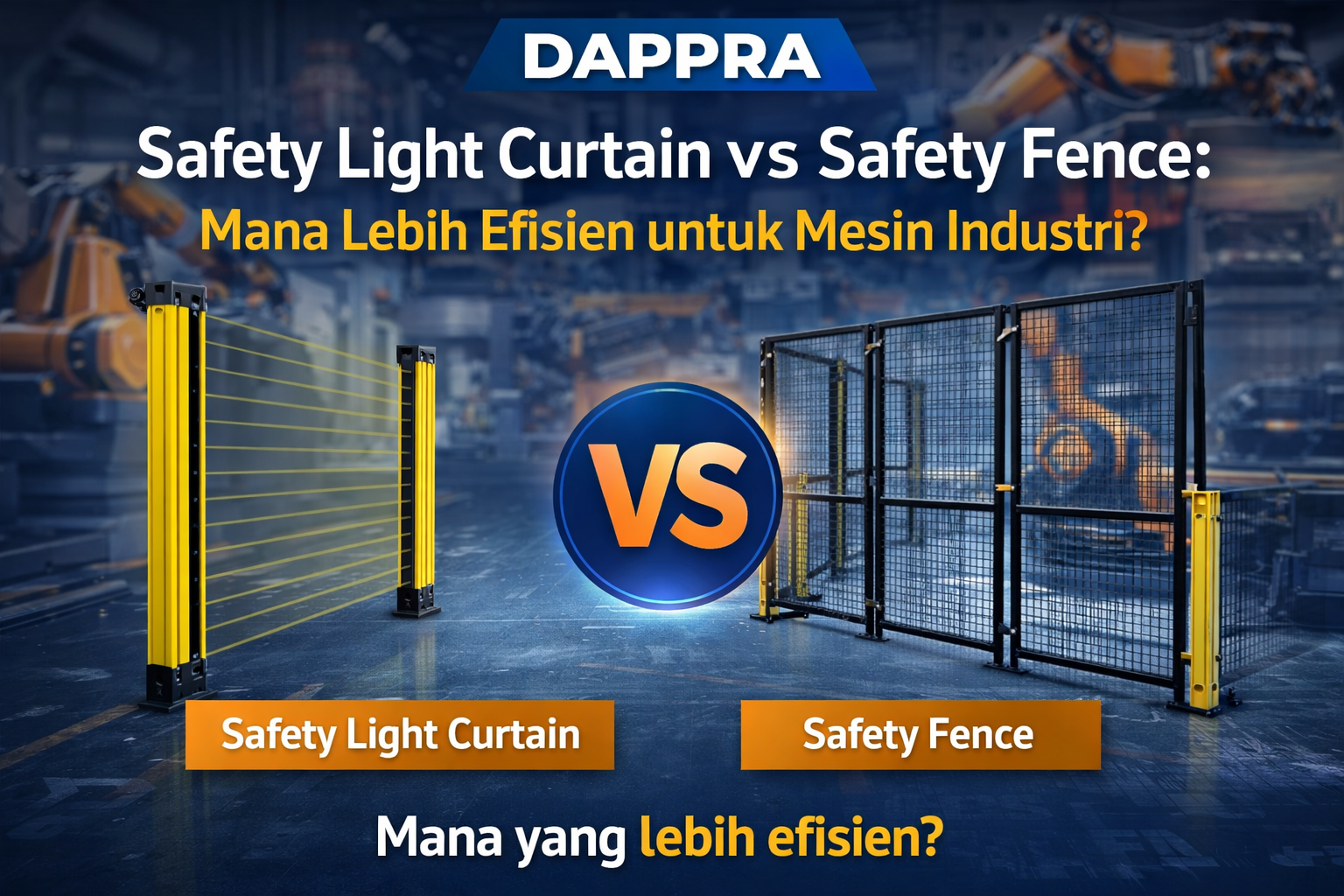 Safety Light Curtain vs Safety Fence Mana Lebih Efisien untuk Mesin Industri