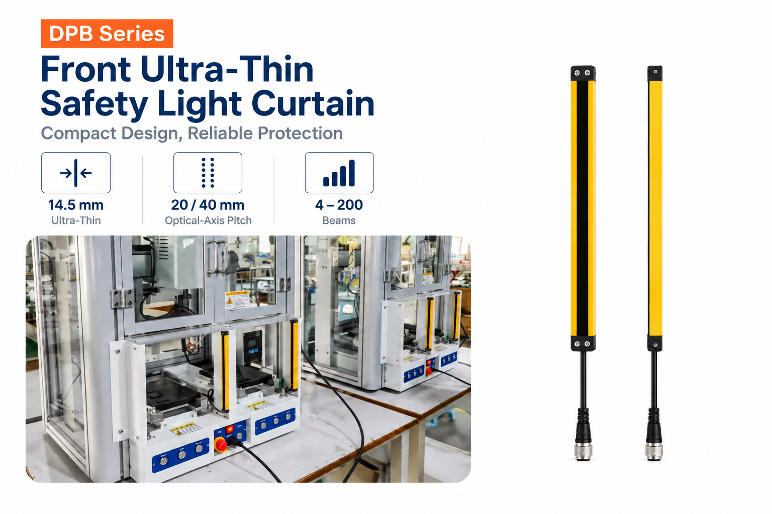DAPPRA DPB-0420-NPN-NC Front Ultra-Thin Industrial Area Sensor