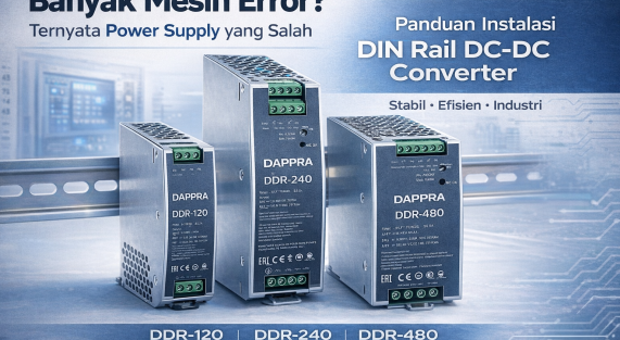 DIN Rail power supply DDR-120 DDR-240 DDR-480 DAPPRA untuk panel industri dan sistem otomasi