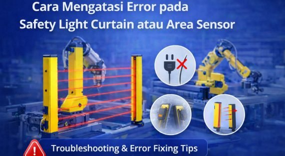Troubleshooting Safety Light Curtain atau Area Sensor pada mesin industri
