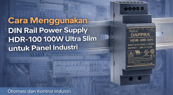 Cara Menggunakan DIN Rail Power Supply HDR-100 DAPPRA Ultra Slim untuk Panel Industri