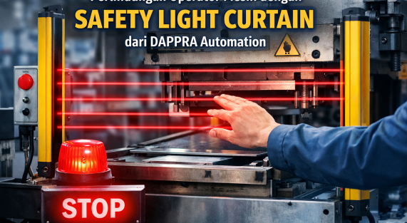 Safety Light Curtain dan Area Sensor DAPPRA Automation untuk perlindungan operator mesin industri