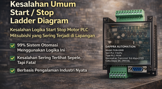 Kesalahan Umum Start Stop Ladder Diagram PLC Mitsubishi