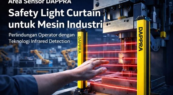 Area Sensor DAPPRA safety light curtain untuk perlindungan mesin industri