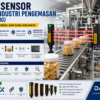 Area Sensor pada mesin pengemasan (packaging) mendeteksi produk di atas conveyor otomatis untuk meningkatkan akurasi, efisiensi, dan keselamatan proses produksi.