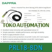 PRL18-8DN PRL188DN PRL18 8DN 8mm 3-wire NPN Proximity sensor PL15 untuk aplikasi otomasi industri PRL18, PRL188DN, PRL18